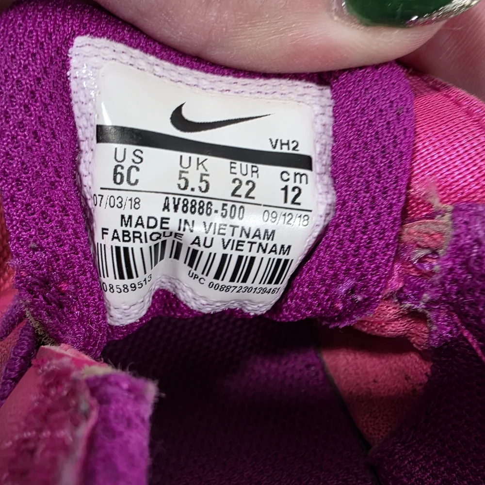 Nike Girls Tanjun Running Shoes Pink, Size 6C, AV8886-500